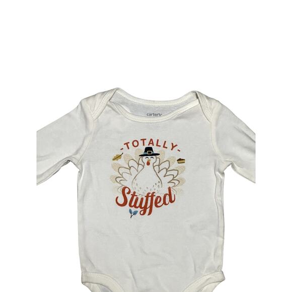Carter's Baby's " Totally Stuffed" Long Sleeve Turkey One Piece 3 Months - Picture 2 of 7